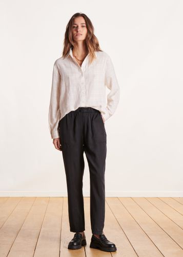 Pantalon fluide noir en lyocell - La Fée Maraboutée - Modalova