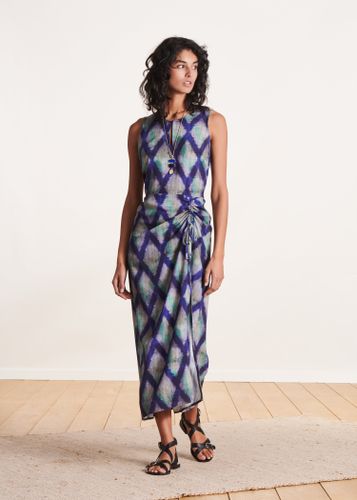 Robe mi-longue sans manches à imprimé - La Fée Maraboutée - Modalova