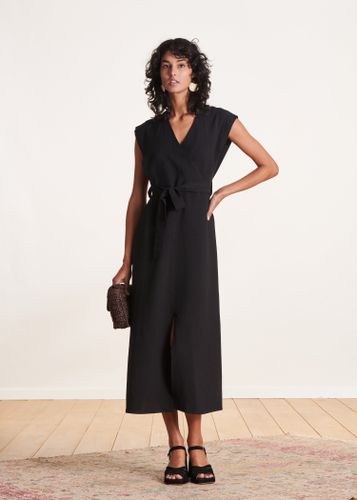 Robe mi-longue fendue cache-caur - La Fée Maraboutée - Modalova