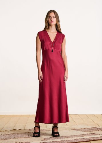 Robe longue fluide habillée rouge - La Fée Maraboutée - Modalova