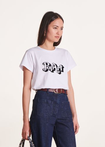T-shirt avec écriture en coton biologique manches courtes - La Fée Maraboutée - Modalova