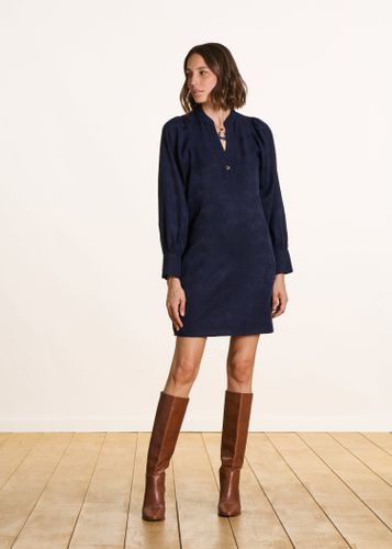 Robe droite et courte marine et bleu - La Fée Maraboutée - Modalova