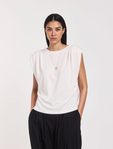 Kaia Pleated Tank Top In Off - Cotton Modal - Ninety Percent - Modalova