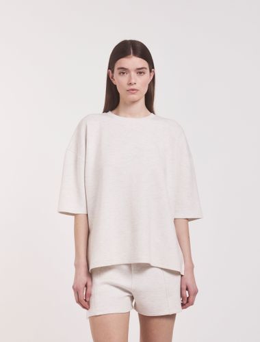 Signature Lounge T-Shirt in Oatmeal Marl - TENCEL - Ninety Percent - Modalova