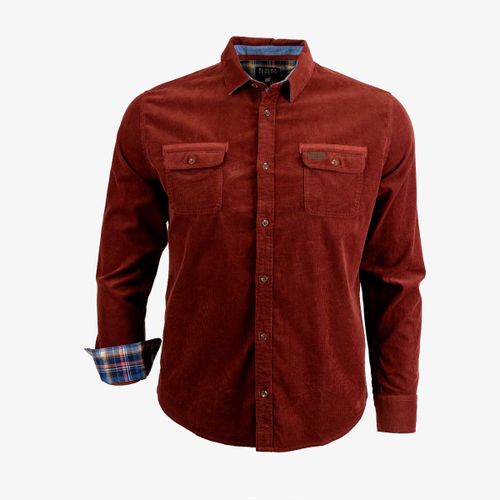 Chemise Manches Longues Velours Rouge - Blacks Legend - Modalova