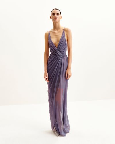 Robe Longue en Maille Luna - Lavande - JW PEI - Modalova