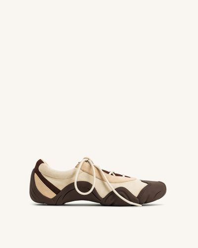 Baskets ballerines à lacets Caitlin - Marron clair - JW PEI - Modalova