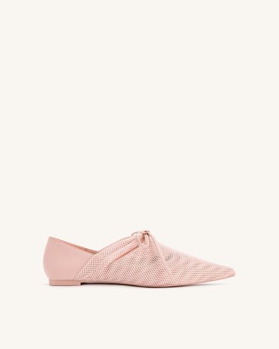 Ballerines plates en filet Reilly - Beige rose - JW PEI - Modalova