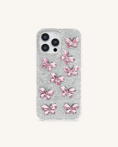 Coque de Téléphone Papillon avec Strass – Blanc - JW PEI - Modalova