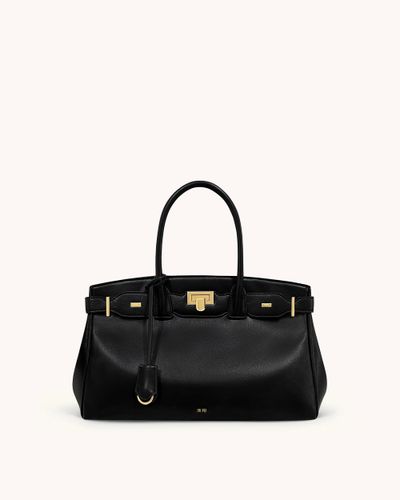 Sac cabas Ziva avec décoration à fermoir en métal – Noir - JW PEI - Modalova