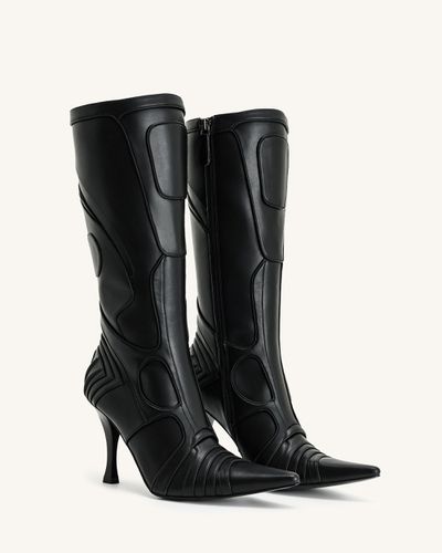 Bottes de moto futuristes à talons Odette - Noir - JW PEI - Modalova