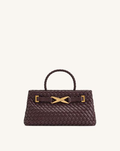 Sac Tote Tissé Elora – Bourgogne Profond - JW PEI - Modalova