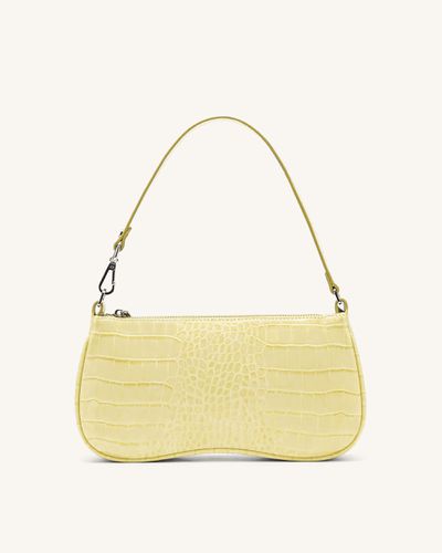 Sac Bandoulière Eva -Jaune Clair Effet Croco - JW PEI - Modalova