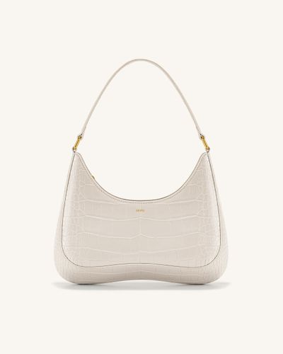 Sac Bandoulière Ruby - Beige Effet Croco - JW PEI - Modalova