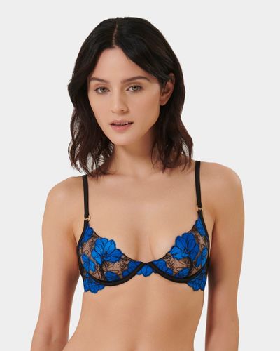 Sorento Floral Embroidered Bra Blue - Blue / 30A - Bluebella - US - Modalova