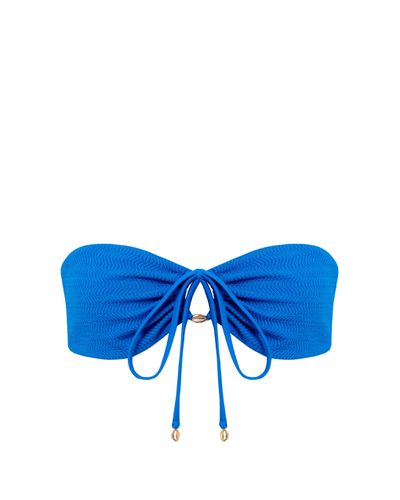 Shala Multi-Way Bandeau Bikini Top Blue - Bluebella - US - Modalova