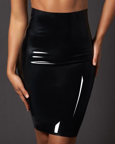 Latex Skirt Black - Black / L - Bluebella - US - Modalova