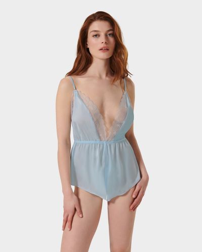 Vermont Luxury Satin Teddy Ice Water Blue - Blue / S - Bluebella - US - Modalova