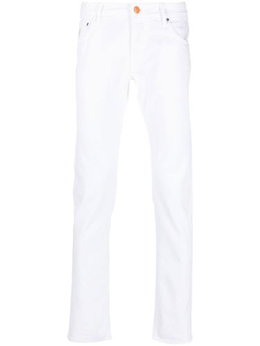 Slim Jeans With Logo Patch - Hand Picked - Modalova