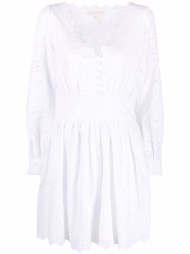 michael kors geo eyelet mini dress