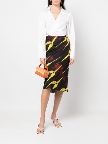 Printed Cotton Blend Silk Midi Skirt - Louisa ballou - Modalova