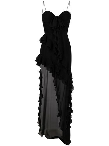Ruffles Detail Silk Georgette Evening Dress - Alessandra Rich - Modalova