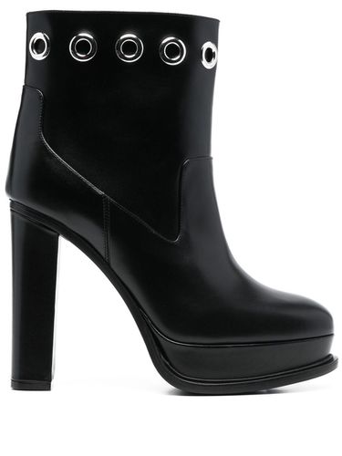 Leather Heel Ankle Boots - Alexander McQueen - Modalova