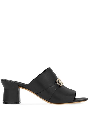 Double Gancio Leather Mules - Ferragamo - Modalova