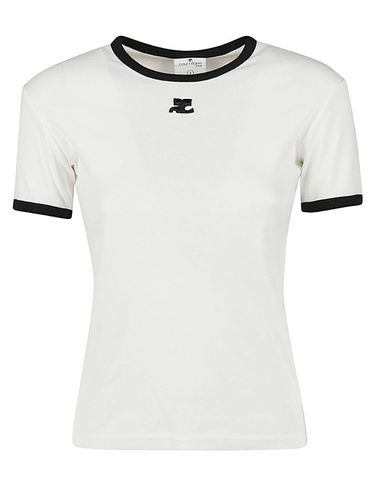 COURRÃGES - Logo Cotton T-shirt - CourrÃ¨ges - Modalova