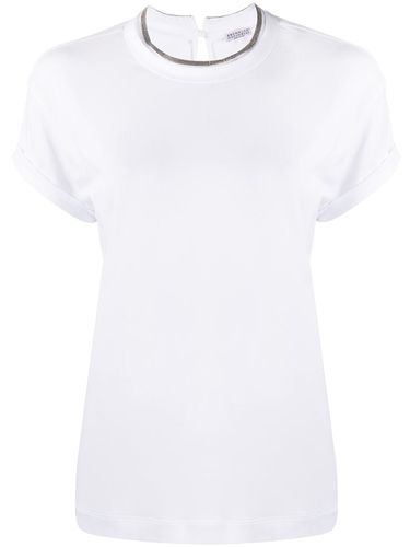 Contrast-trim Cotton T-shirt - Brunello Cucinelli - Modalova