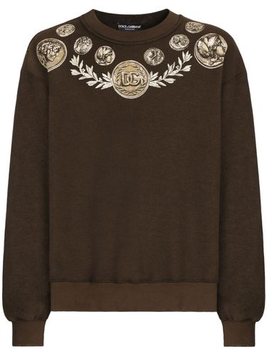 Printed Cotton Sweatshirt - Dolce & Gabbana - Modalova