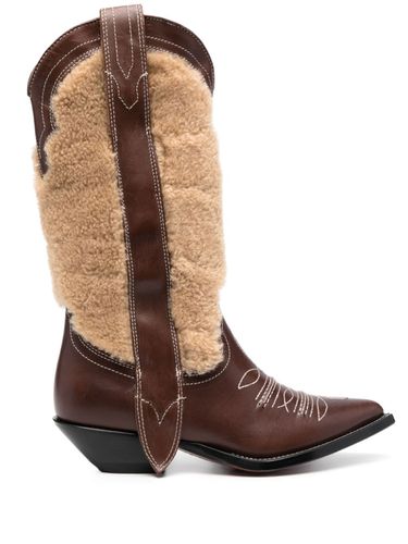 Embroidered Leather Texan Boots - Sonora - Modalova