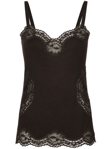 Lace Detail Wool Top - Dolce & Gabbana - Modalova