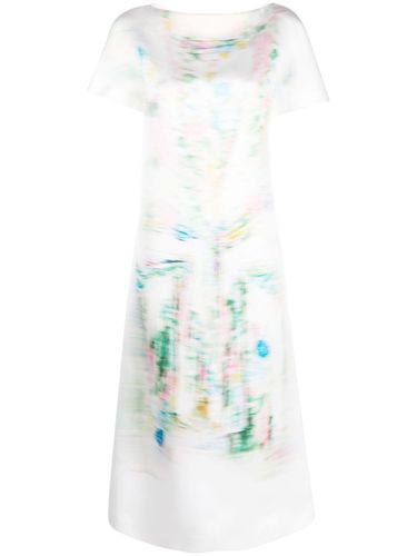 LOEWE - Blurred Print Midi Dress - Loewe - Modalova