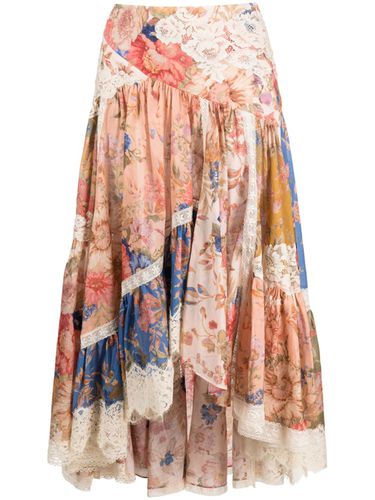 Floral Print Cotton Midi Skirt - Zimmermann - Modalova
