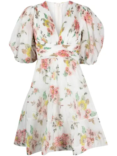 Floral Print Pleated Mini Dress - Zimmermann - Modalova