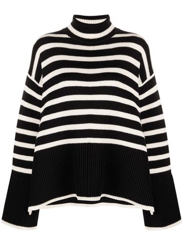 Striped Wool Turtle-neck Sweater - Toteme - Modalova