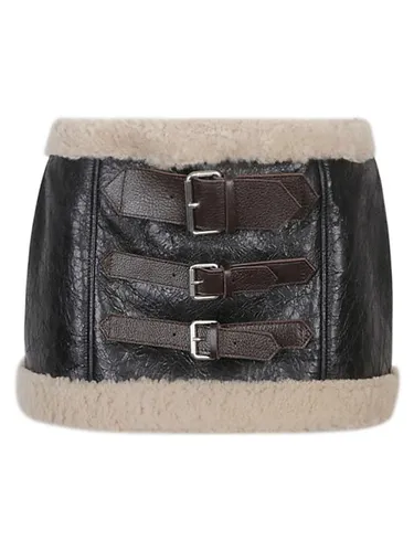 BLUMARINE - Leather Miniskirt - Blumarine - Modalova