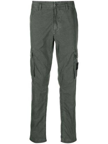 Logo Cotton Slim Trousers - Stone Island - Modalova