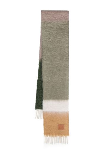 Striped Mohair And Wool Scarf - Loewe - Modalova