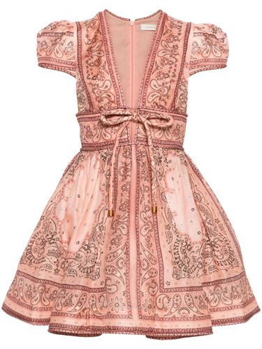 Bandana Print Linen And Silk Blend Mini Dress - Zimmermann - Modalova