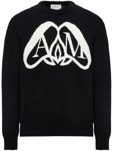 Seal Logo Cotton Sweater - Alexander McQueen - Modalova
