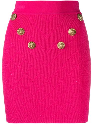 Buttoned Knitted Mini Skirt - Balmain - Modalova