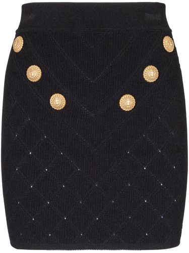 Buttoned Knitted Mini Skirt - Balmain - Modalova