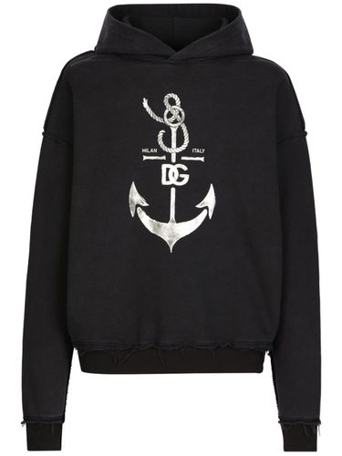 Logo Cotton Hoodie - Dolce & Gabbana - Modalova