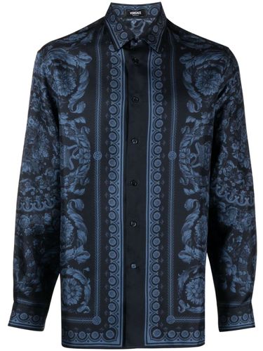 VERSACE - Barocco Print Silk Shirt - Versace - Modalova
