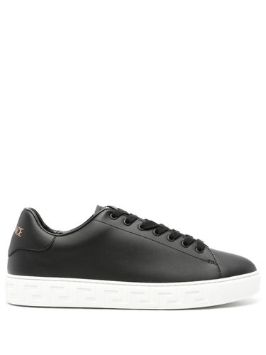 VERSACE - Greca Leather Sneakers - Versace - Modalova