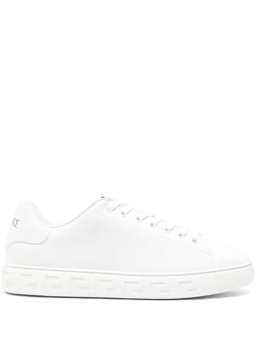 VERSACE - Greca Leather Sneakers - Versace - Modalova