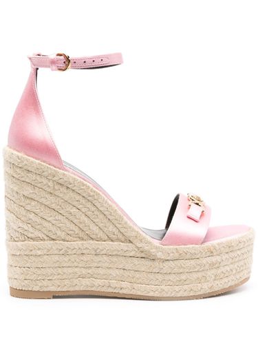 La Medusa Satin Wedge Sandals - Versace - Modalova