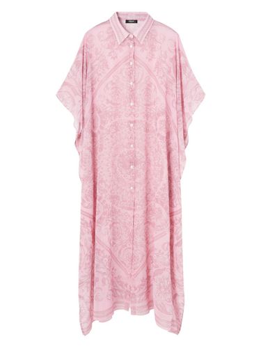 Barocco Print Chiffon Swim Robe - Versace - Modalova